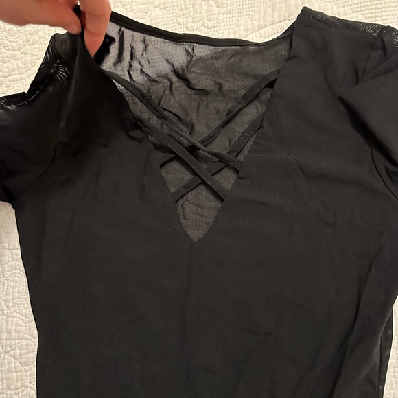 Mesh Long-sleeve Bodysuit - Picture 1 of 4